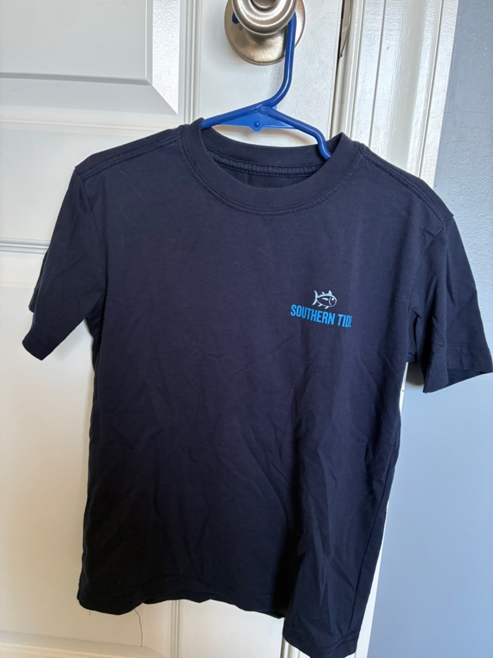 Southern Tide Navy T-Shirt with Light Blue Logo